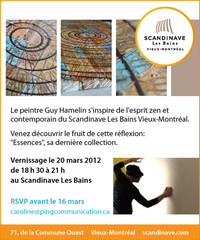 'Essences' - Vernissage de la 6e collection du peintre Guy Hamelin au Scandinave Les Bains Vieux-Montréal