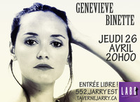 GRATUIT! Geneviève Binette en 'band' au Labo !