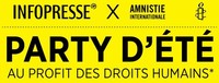 Party d'été d'infopresse au profit d'Amnistie Internationale