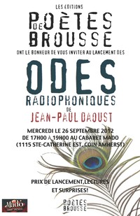 Lancement Odes radiophoniques de Jean-Paul Daoust