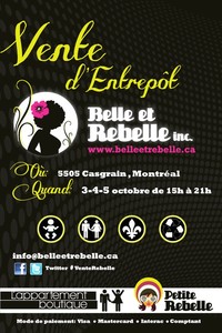 GRANDE vente d’entrepôt Belle et Rebelle!!