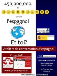 Inscription aux ateliers de conversation espagnole
