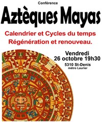 Conférence - Aztèques et Mayas, Calendrier et cycles du temps