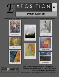 Exposition 'Petits formats' organisée par le RACRPP à Via Capitale du Mont-Royal 