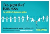 Conférence de presse: Lancement de la 23e Semaine nationale de prévention du suicide (Association québécoise de prévention du suicide)