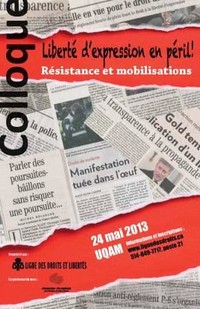 Colloque: «Liberté d'expression en péril! Résistance et mobilisations»