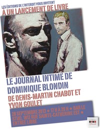 Lancement du livre : Le Journal intime de Dominique Blondin