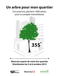 Un arbre pour mon quartier - Cet automne, plantons 1000 arbres pour verdir Montréal