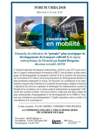 La démarche de réalisation du *premier* plan stratégique de développement du transport collectif de la région métropolitaine de Montréal