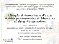 Lancement du MOOC Réfugiés et demandeurs d'asile : réalités psychosociales et éducatives et pistes d'intervention