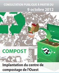Consultation publique - Implantation du centre de compostage de l'Ouest